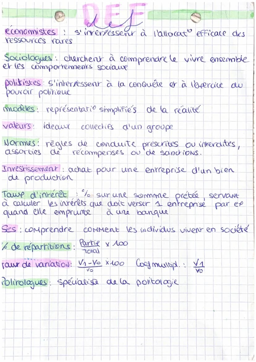 oses
Chapitre 1
comment économistes, sociologues, politistes.
Hravaillent-ils?
Sciences Sociales economie, sociologie, science politia
Quest