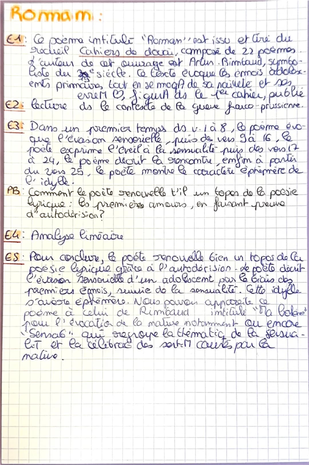 caractére
2'idylle
ephemen do
Au racatre
evasia
sensaiell
[
1
Dossier 1, Etude d'un oeuvre intégrale, Les Cahiers de Douai, Rimbaud
Texte 1
