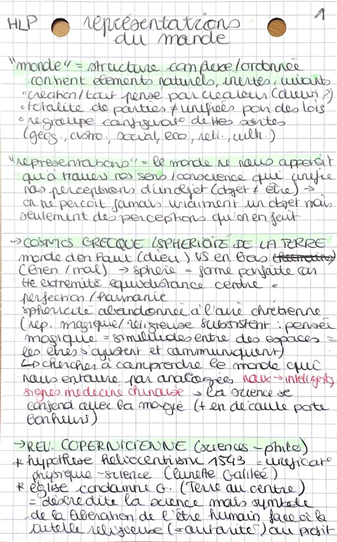 HLP
representations
du mande

"monde" = structure complexe /ordonnee
connent elements naturels, inertes, wiants
"Creation/tour pense par cle
