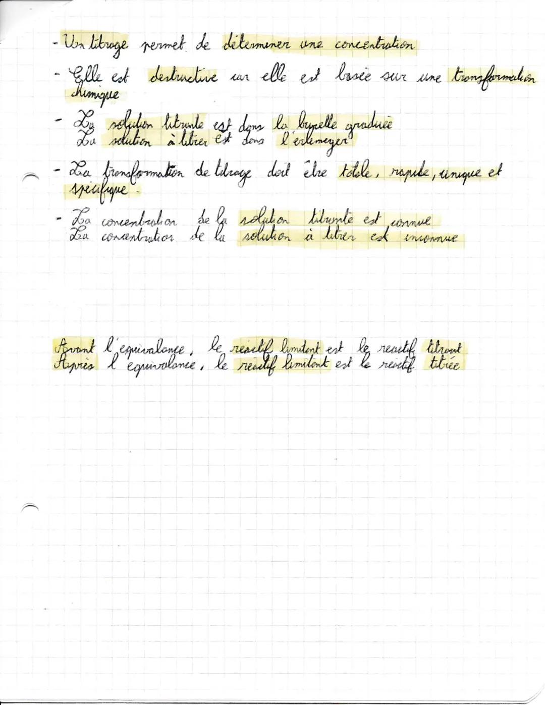 Reactif titze A
- Concentration
притие
-Volume connue
Crebrage de
Reacted Witzept B. = A pur B
Comentition
in connue
- VE; Volume à
l'equili