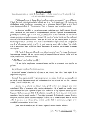 Know Manon Lescaut Analyse Linéaire : Deuxième rencontre au parloir de Saint-Sulpice thumbnail