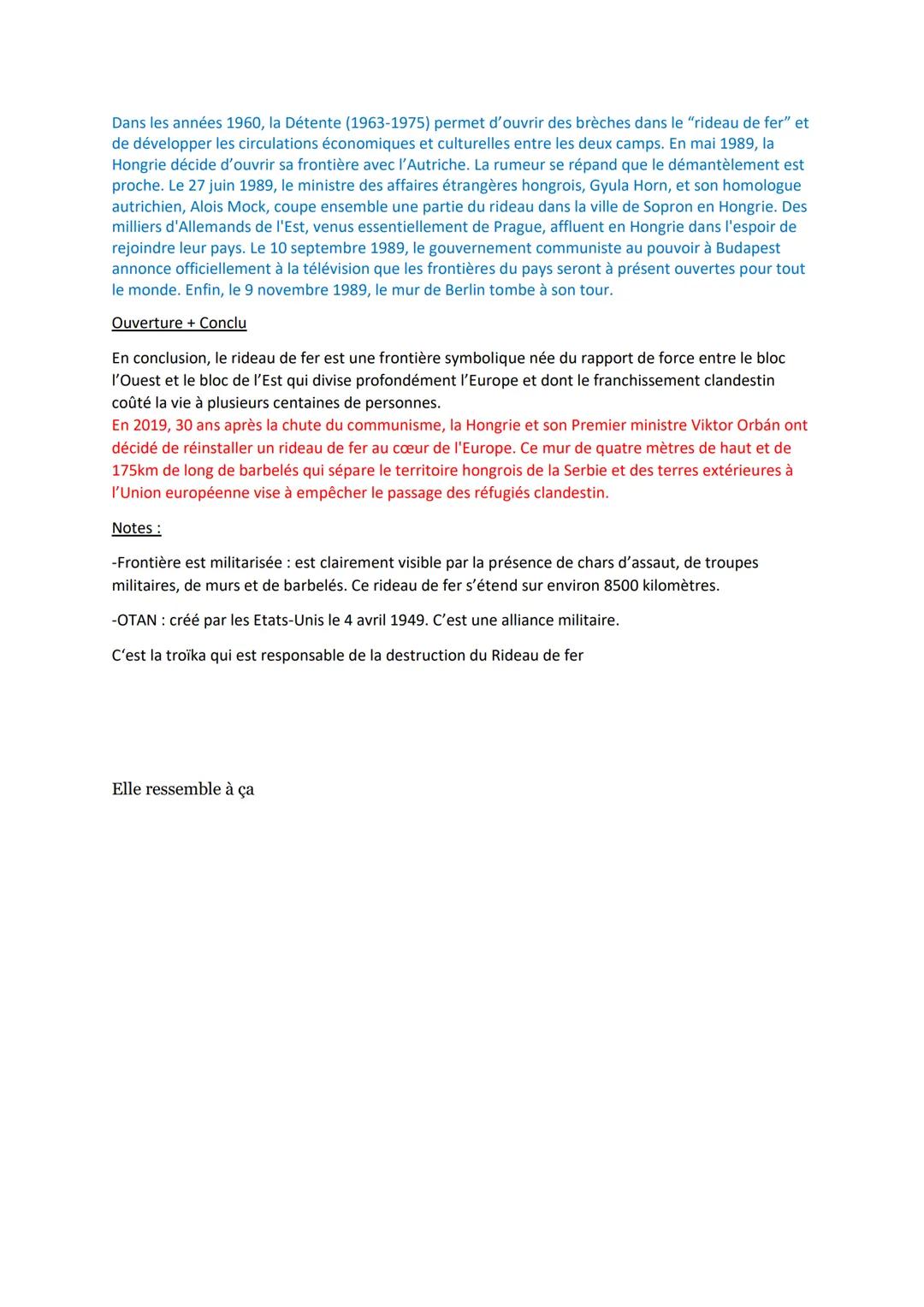 Les frontières délimitent un territoire, elles peuvent être aménagées pour le protéger vis-à-vis de
l'extérieur. Comme par exemple la Grande