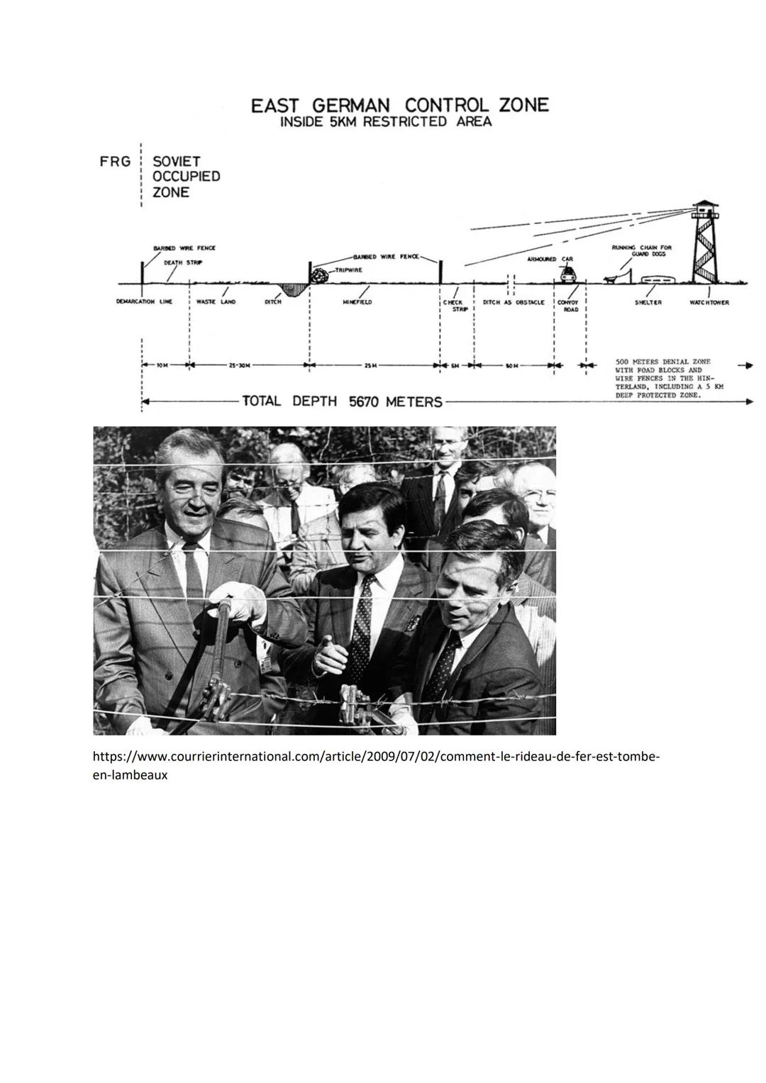 Les frontières délimitent un territoire, elles peuvent être aménagées pour le protéger vis-à-vis de
l'extérieur. Comme par exemple la Grande