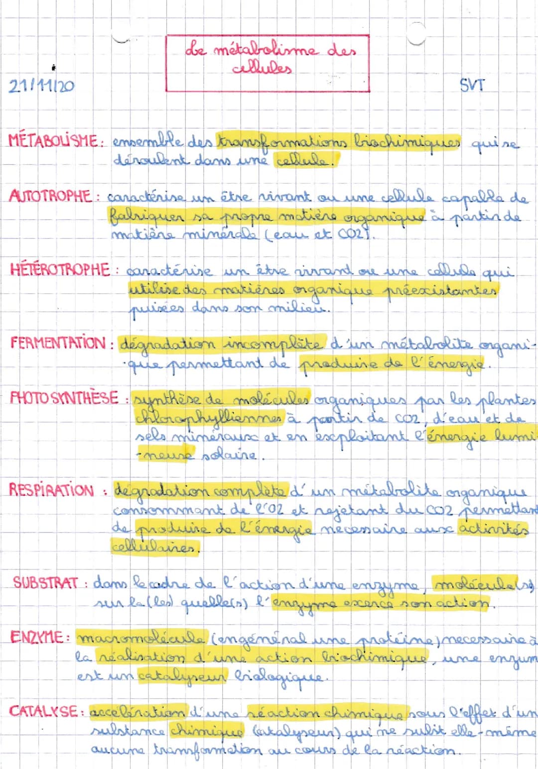 Le métabolisme