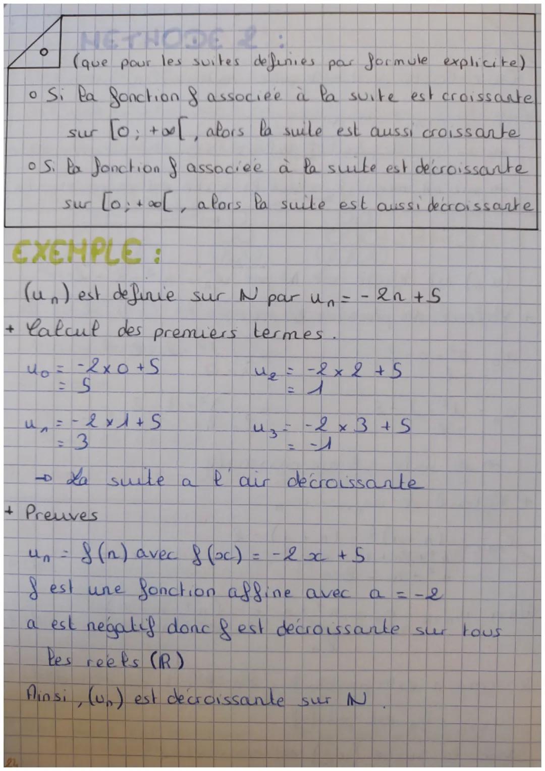 LES SUITES NUMERIQUES:
I/ utodes de generation d'une suite
DEFINITION.
Une suite est une fonction à valeur dans R, mais
definie
sur N ou a p