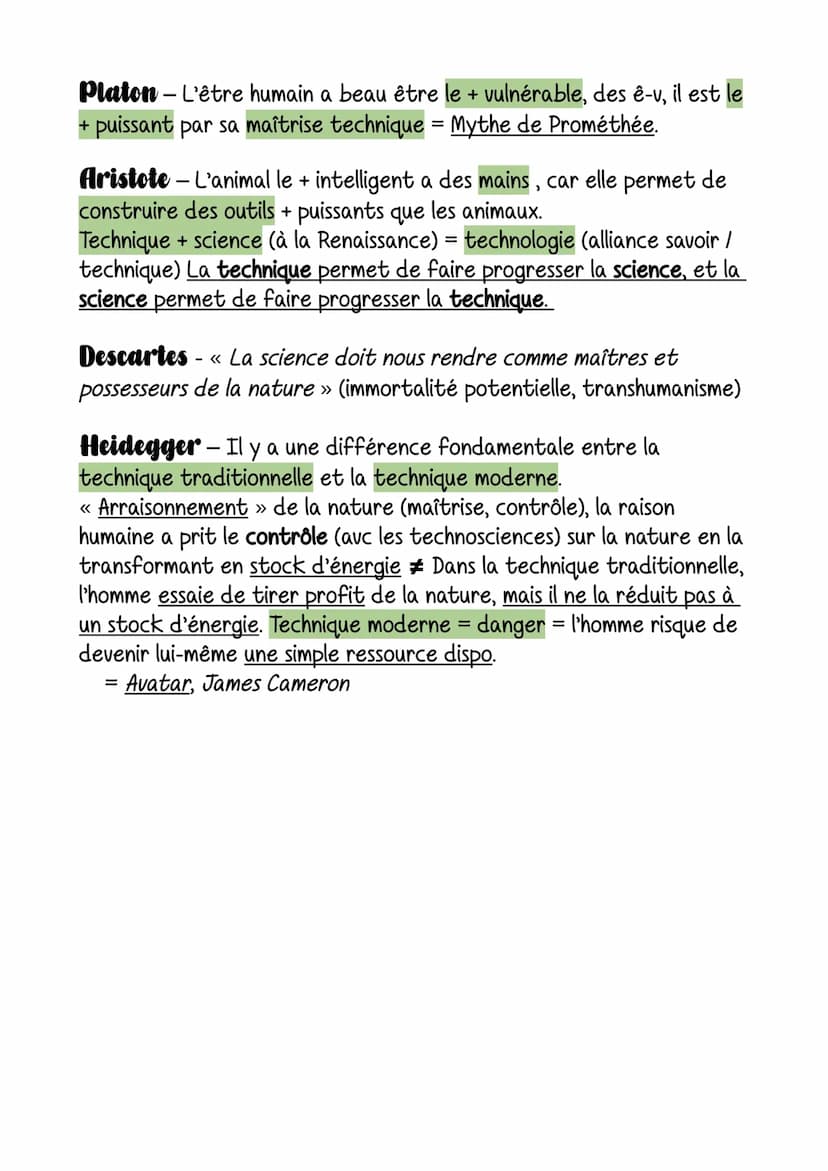 Philo - Nature & Technique
La nature: Ensemble des choses physiques et vivantes qui existent
indépendamment de l'Homme, c-à-d non fabriquées