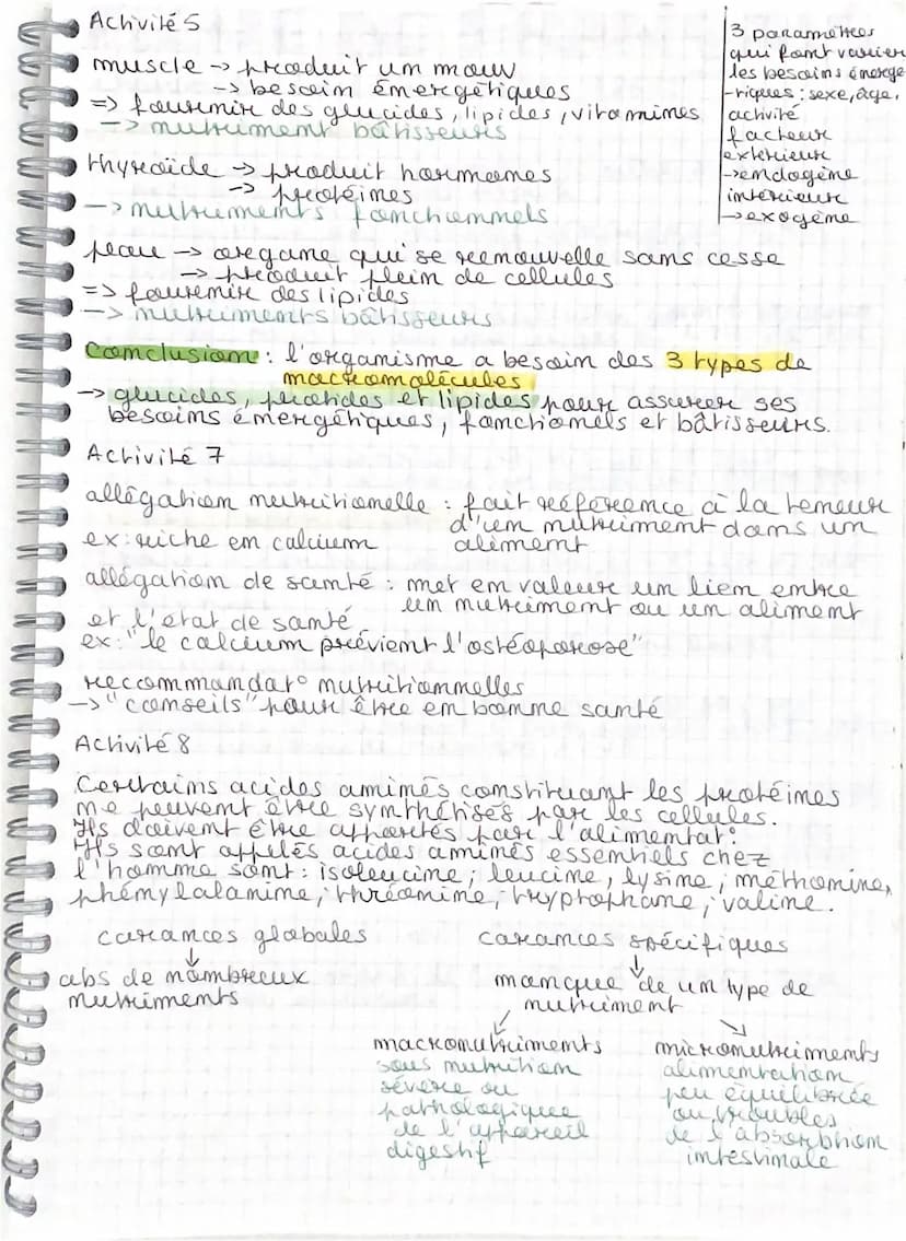 •MECANISMES MOLÉCULAIRES
IT PRHYSIOLOGIQUES DE UA
MUTRITIONL
- Partie A digestion
• L'alimentation comporte diff. grep pie.
la proportion en