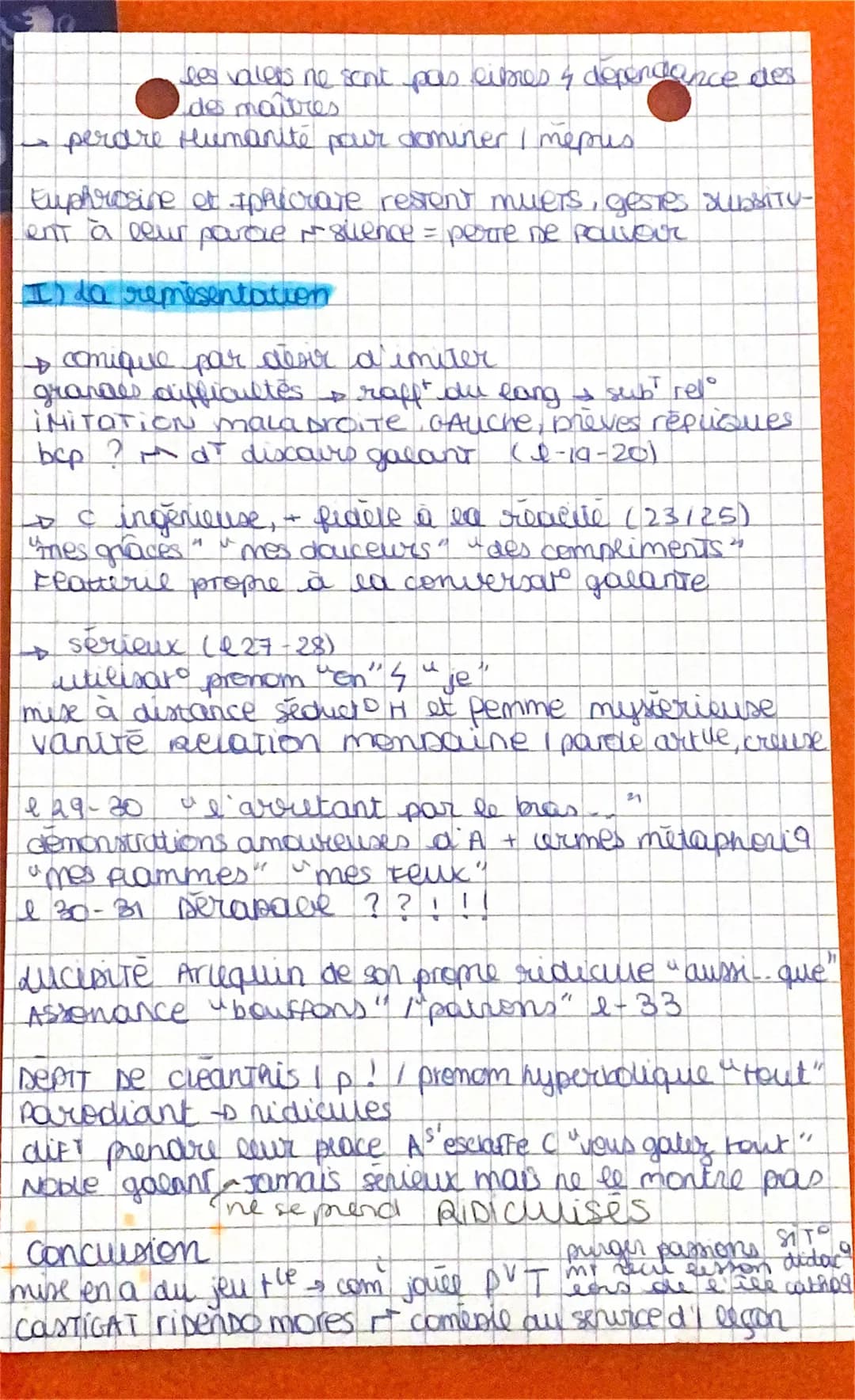 for
L'ile des Esclaves - Marivaux,
scène
6
intro
centre de la pièce, l'échange des rôles pas encore
opere, Ils 2 valets se exurent à eux-mêm