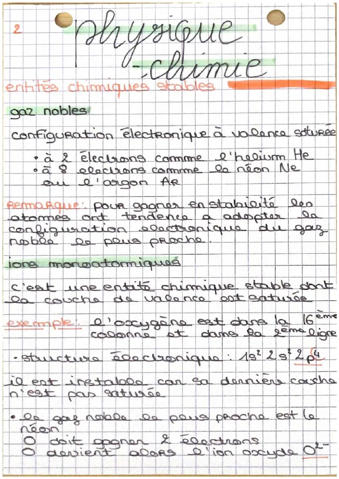 Les entités chimiques stables 