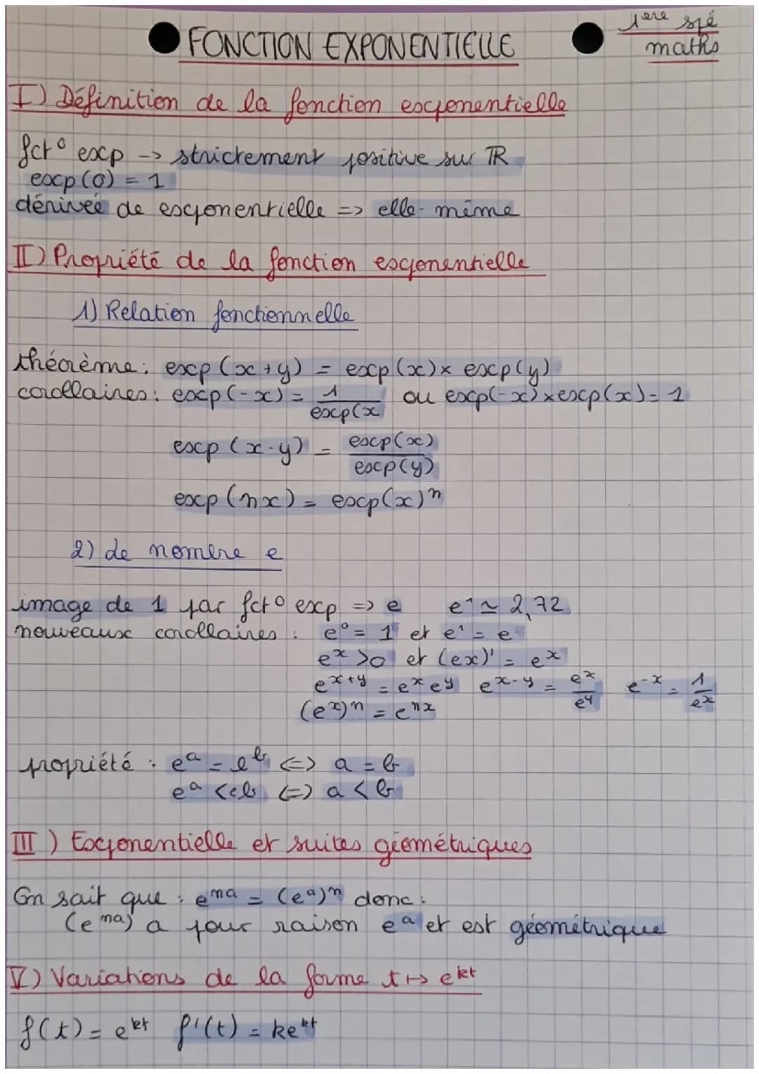 Fonction exponentielle