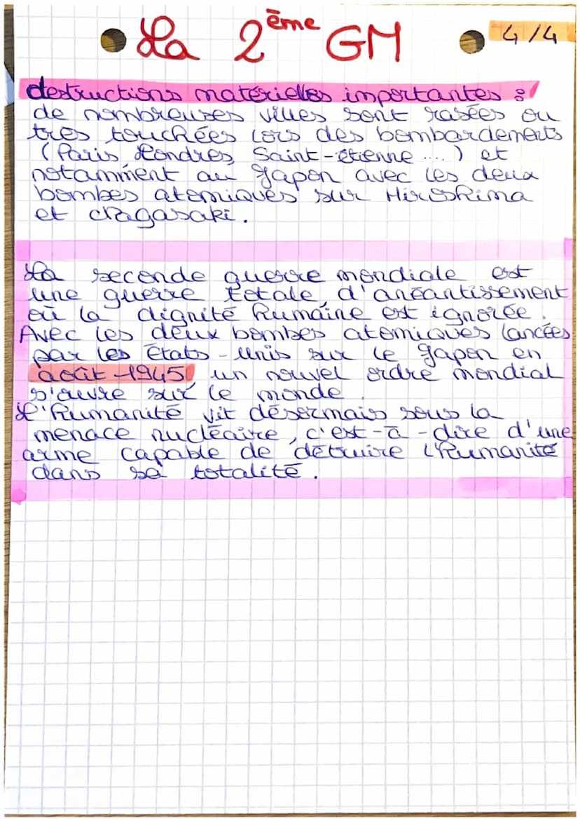 •La 2ème GM
1/4
11 septembre 1939: (Allemagne nazie
envahit la Pologne.
3 septembre 1939 le Royaume-Uni et
la France déclarent a
Guerre à l'