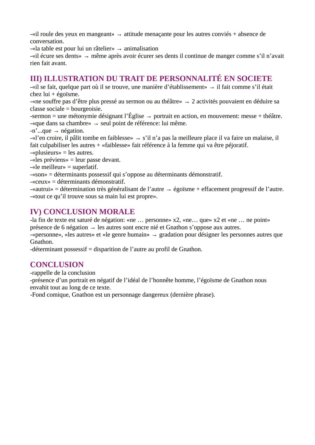 ANALYSE LINÉAIRE: GNATHON
INTRODUCTION
--Jean de la Bruyère, écrivain, 17eme siècle et du mouvement littéraire du classicisme. Une seule
œuv