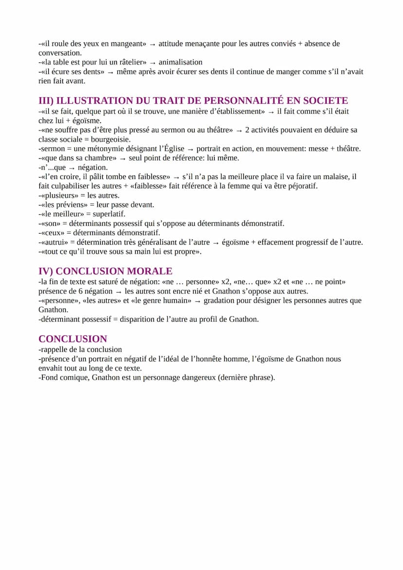ANALYSE LINÉAIRE: GNATHON
INTRODUCTION
--Jean de la Bruyère, écrivain, 17eme siècle et du mouvement littéraire du classicisme. Une seule
œuv