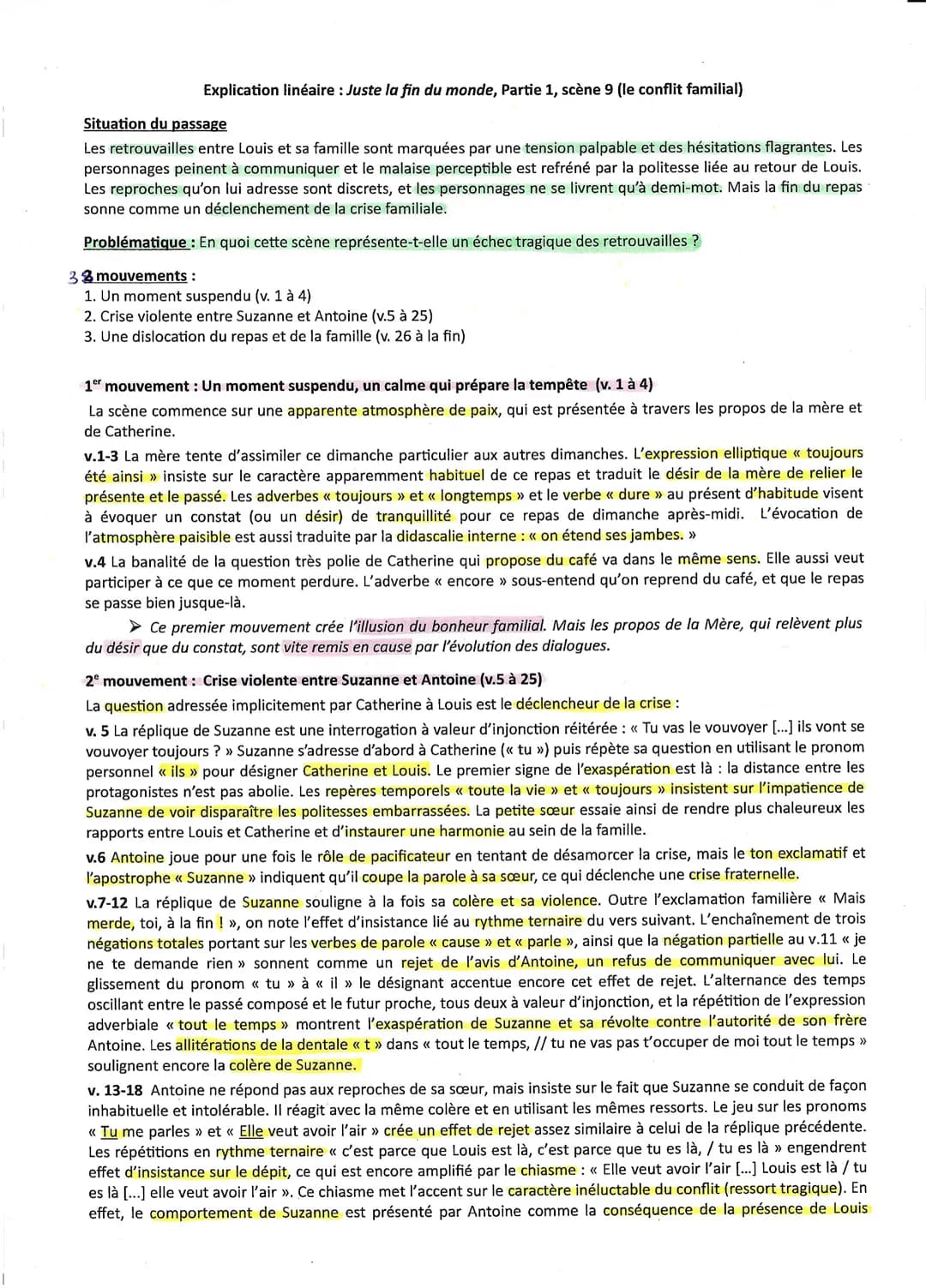 OE 4 Le théâtre du XVIIe siècle au XXIe siècle
OI: Jean-Luc Lagarce, Juste la fin du monde, 1990
Parcours : Crise personnelle, crise familia