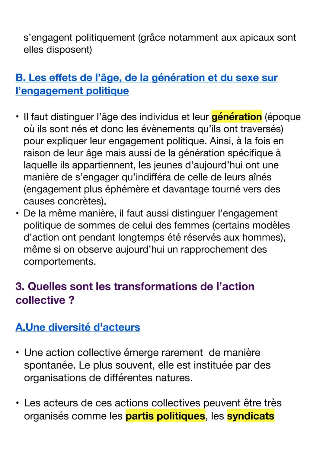 COMMENT EXPLIQUER L'ENGAGEMENT POLITIQUE DANS
LES SOCIÉTÉS DÉMOCRATIQUES ?
1. Comment et pourquoi les individus s'engagent-ils?
A. Les multi