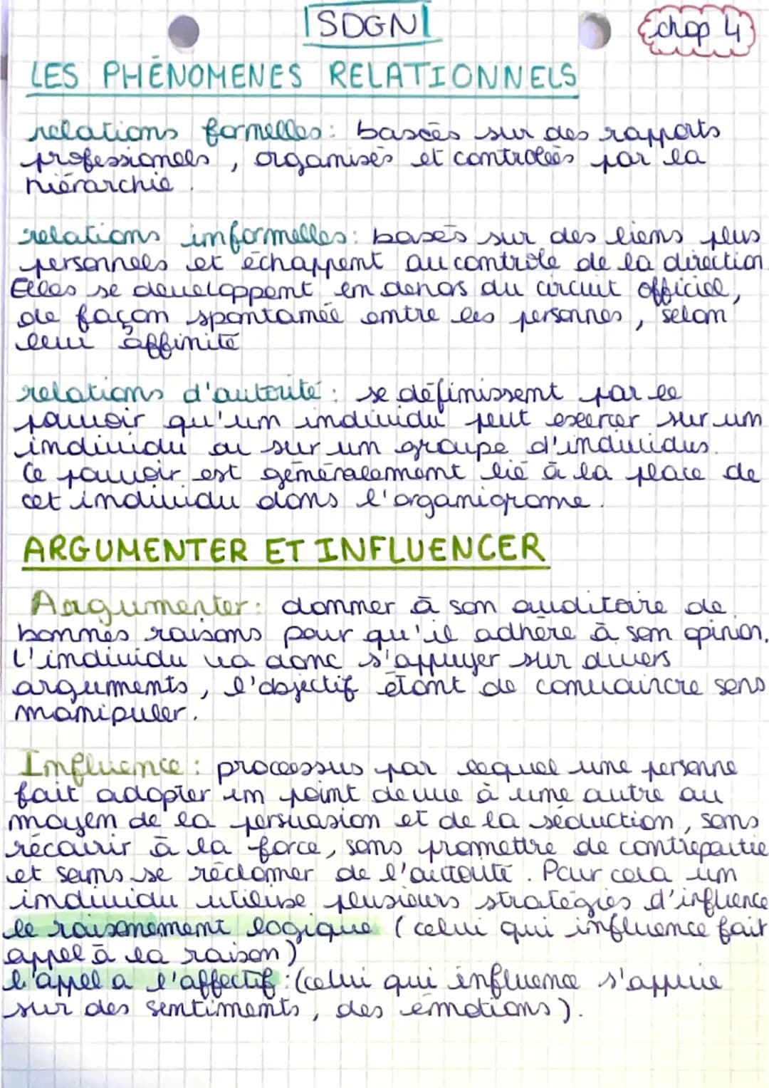 SOGNI
Echop 4
LES PHENOMENES RELATIONNELS
relations formelles: basces sur des rapports
professionels, organises et controlees par la
hierarc