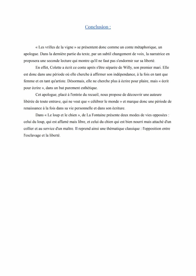 Texte Bac N° 5: Colette, Sido et Les vrilles de la vigne,
“Les vrilles de la vigne” 1908, p. 138-140.
Séquence 2: le romain et récit.
Suppor
