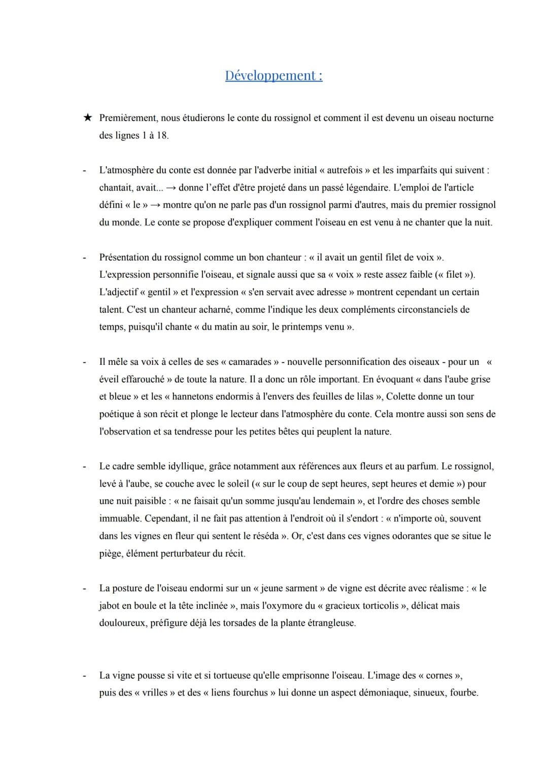 Texte Bac N° 5: Colette, Sido et Les vrilles de la vigne,
“Les vrilles de la vigne” 1908, p. 138-140.
Séquence 2: le romain et récit.
Suppor