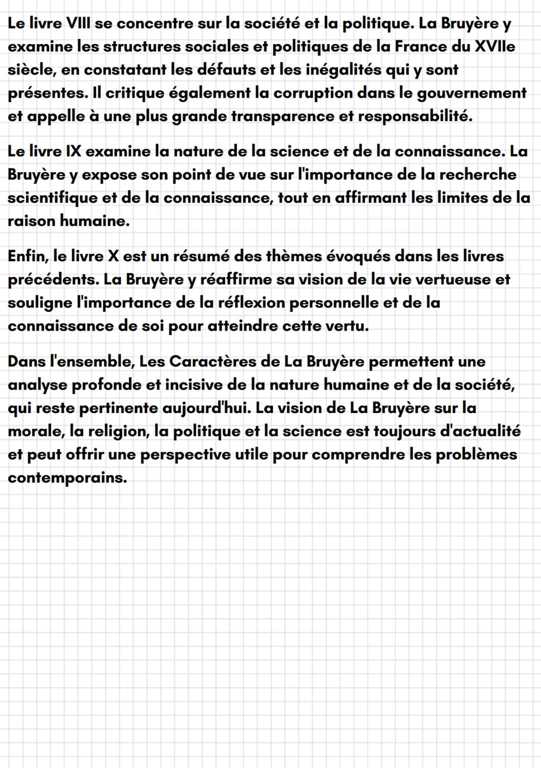 @mathisf_jsxc
Français
Les Caractères (livres V à X)
Les Caractères de La Bruyère sont une œuvre littéraire majeure de
la littérature frança