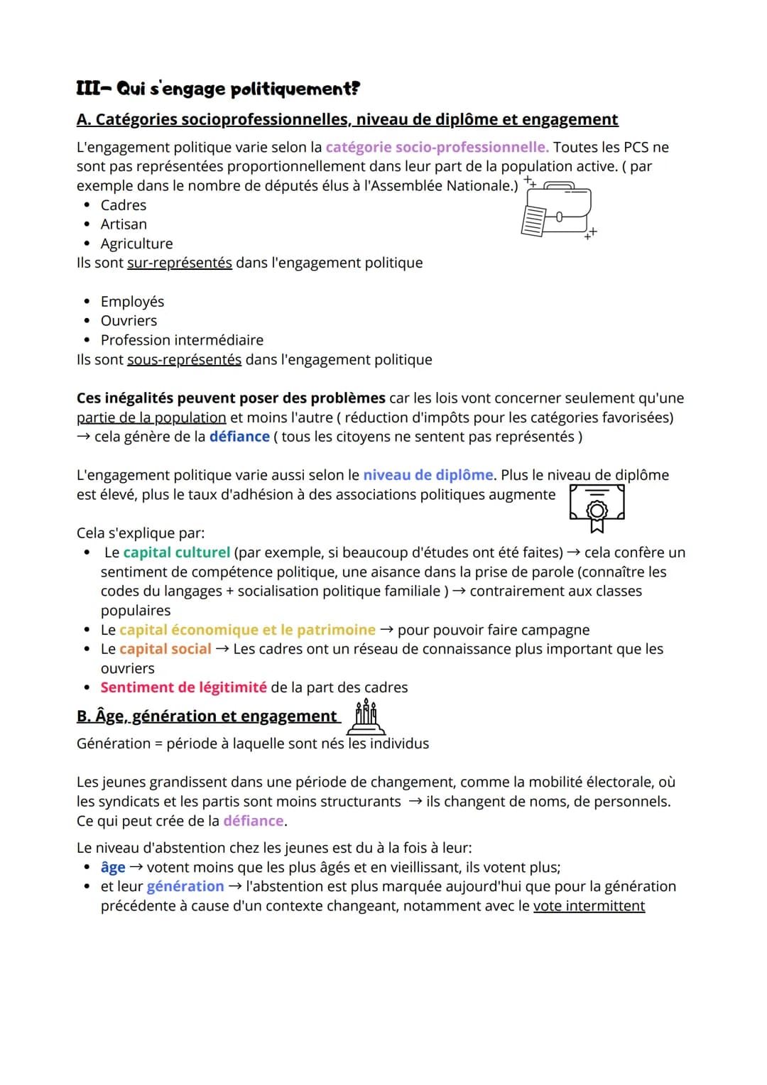 Chapitre 4: Comment expliquer l'engagement politique dans les sociétés
démocratiques?
I-Qu'est-ce que l'engagement politique?
Engagement pol