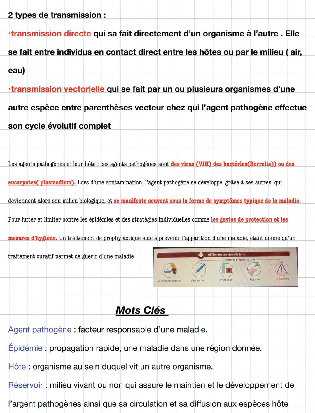 --- OCR Start ---
SVT
Les agents pathogènes et les maladies infectieuses
I le paludisme
Maladie: paludisme
Agent pathogène : plasmodium
Vect