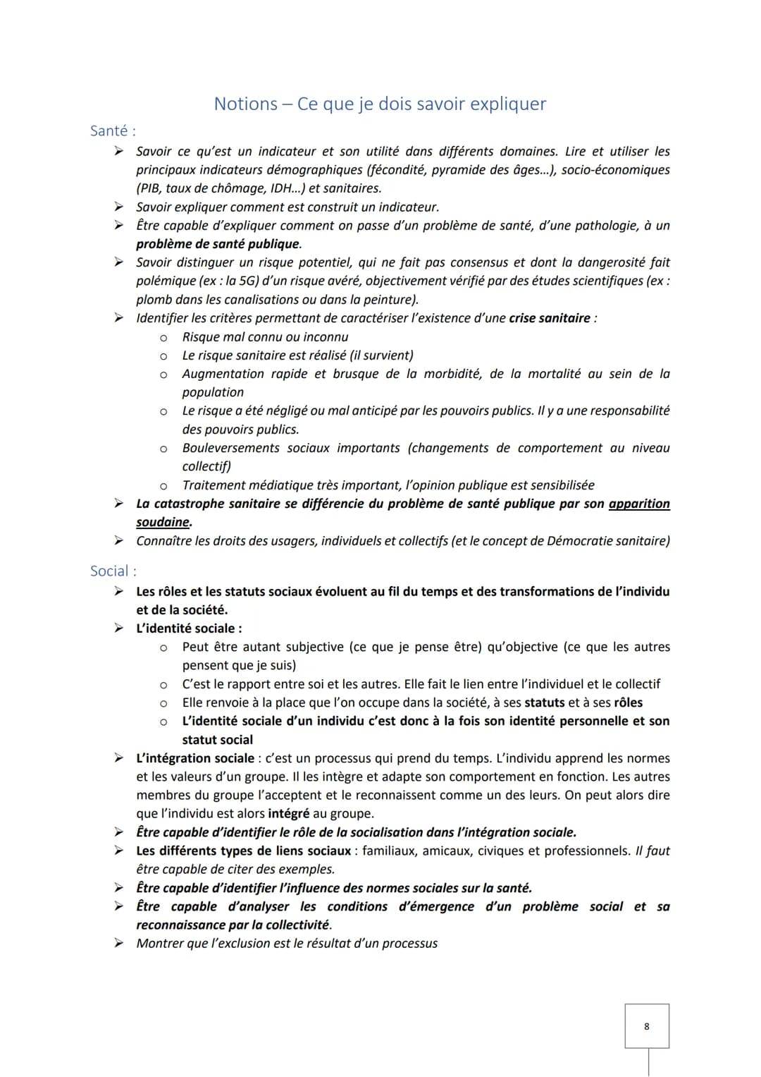 2020-2021
Première ST2S
Bilan du pôle thématique
M. NADIN
LYCEE TECHNOLOGIQUE CARREL Table des matières
Définitions - Ce que je dois savoir 