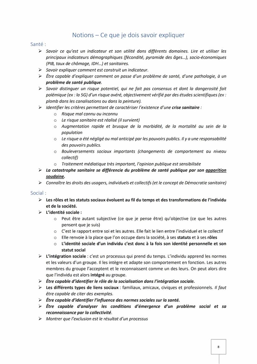 2020-2021
Première ST2S
Bilan du pôle thématique
M. NADIN
LYCEE TECHNOLOGIQUE CARREL Table des matières
Définitions - Ce que je dois savoir 