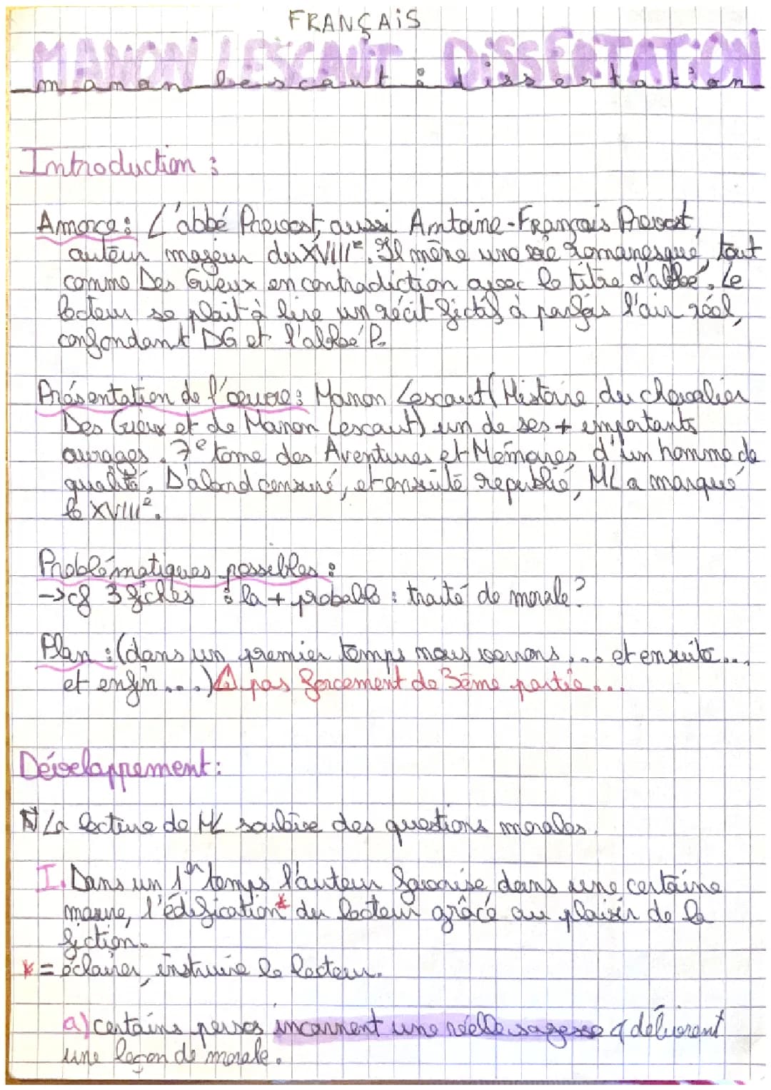 Analyse de la morale dans Manon Lescaut : Thèmes et Passions