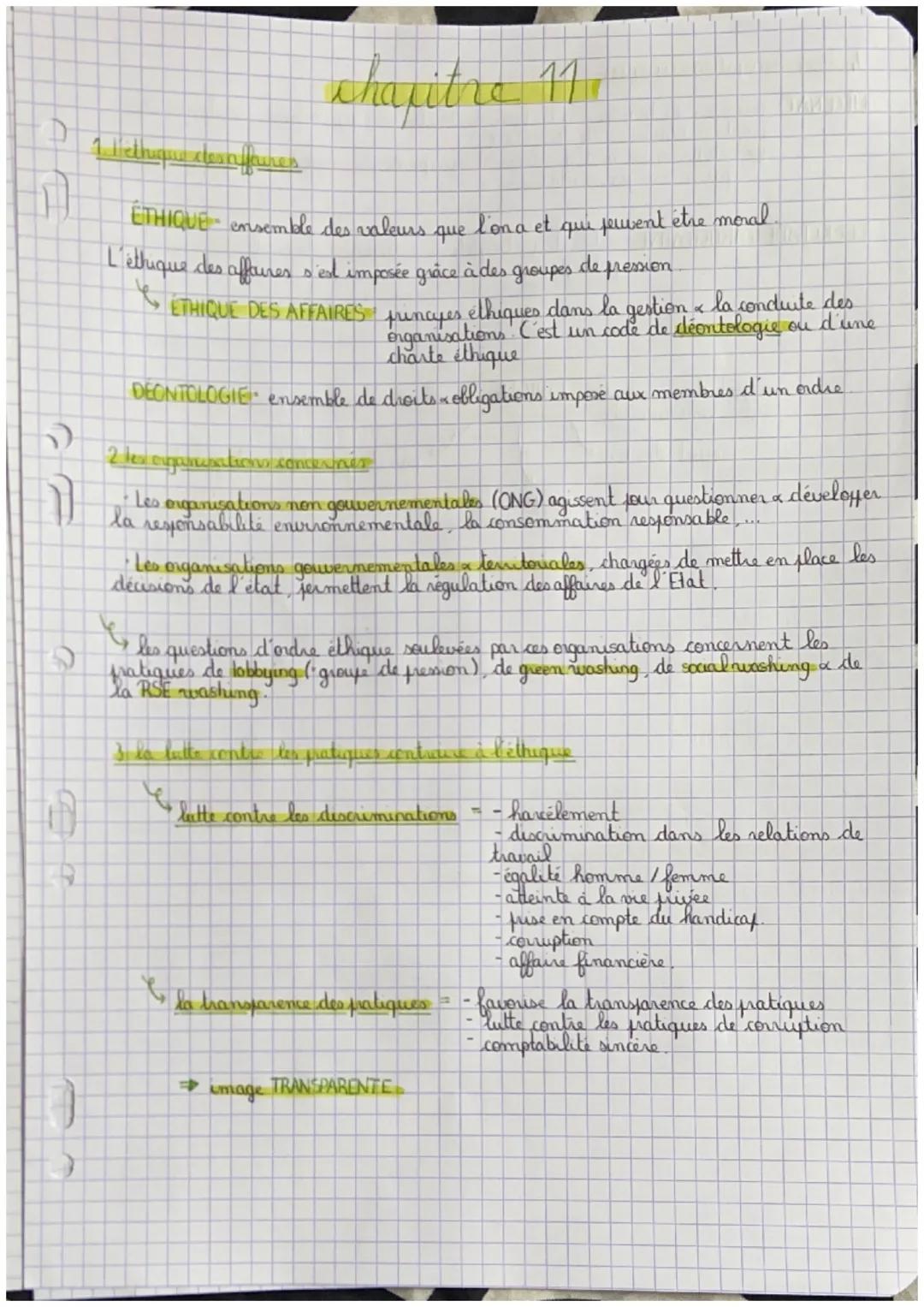 # chapitre 11

11 ethique desniffures

ETHIQUE ensemble des valeurs que l'on a et qui peuvent être moral.

L'éthique des affaires s'est impo