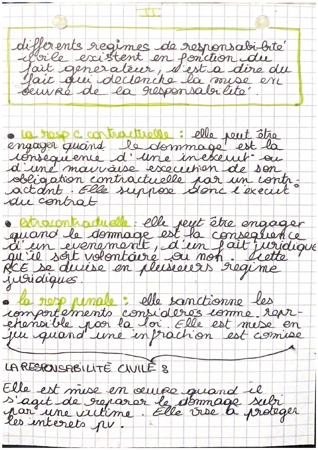 # DROIT CHAP 4
les differents regimes.
de responsabilités

une pers victime d'1
dommage dort, si
elle sorchaite obtenir
reparation, engager
