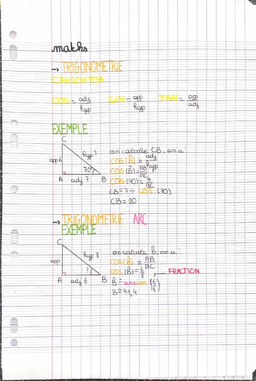 maths
B
THE OREME DE PYTHAGORE
hypotenuse
A
C
N
le triangle ABC est rectangle
som
en A,
hypotenuse est BC, d'après Pythagore
on at 2
2
BC=AC