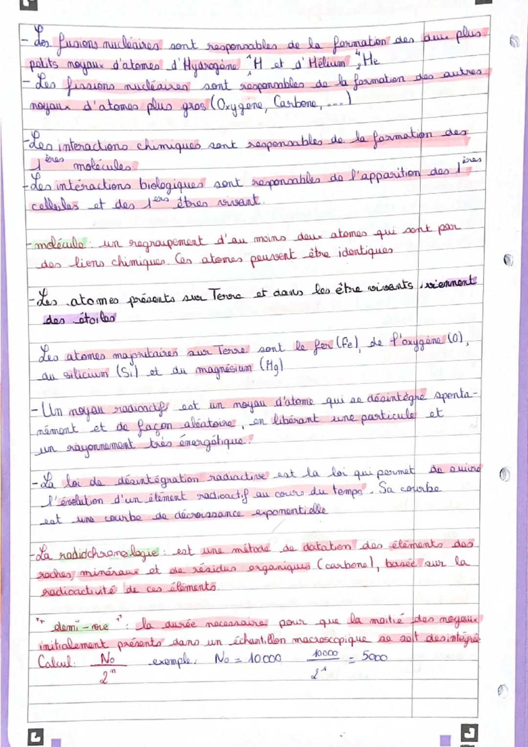 Enseignement Scientifique

theme 1: Une longue histoire de la matière
chap 1
élément chimique. J'ensemble des atomes et ons ayant
le même nu