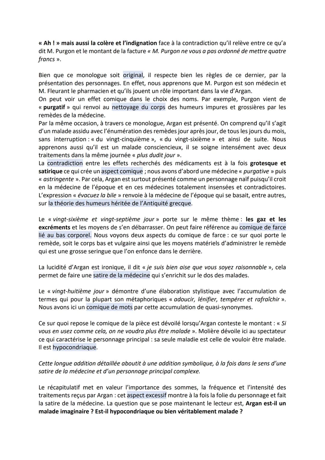 Étude linéaire
Le Malade Imaginaire, Molière, 1673
Scène d'exposition, le monologue d'Argan
<< Corriger les hommes en les divertissant », te