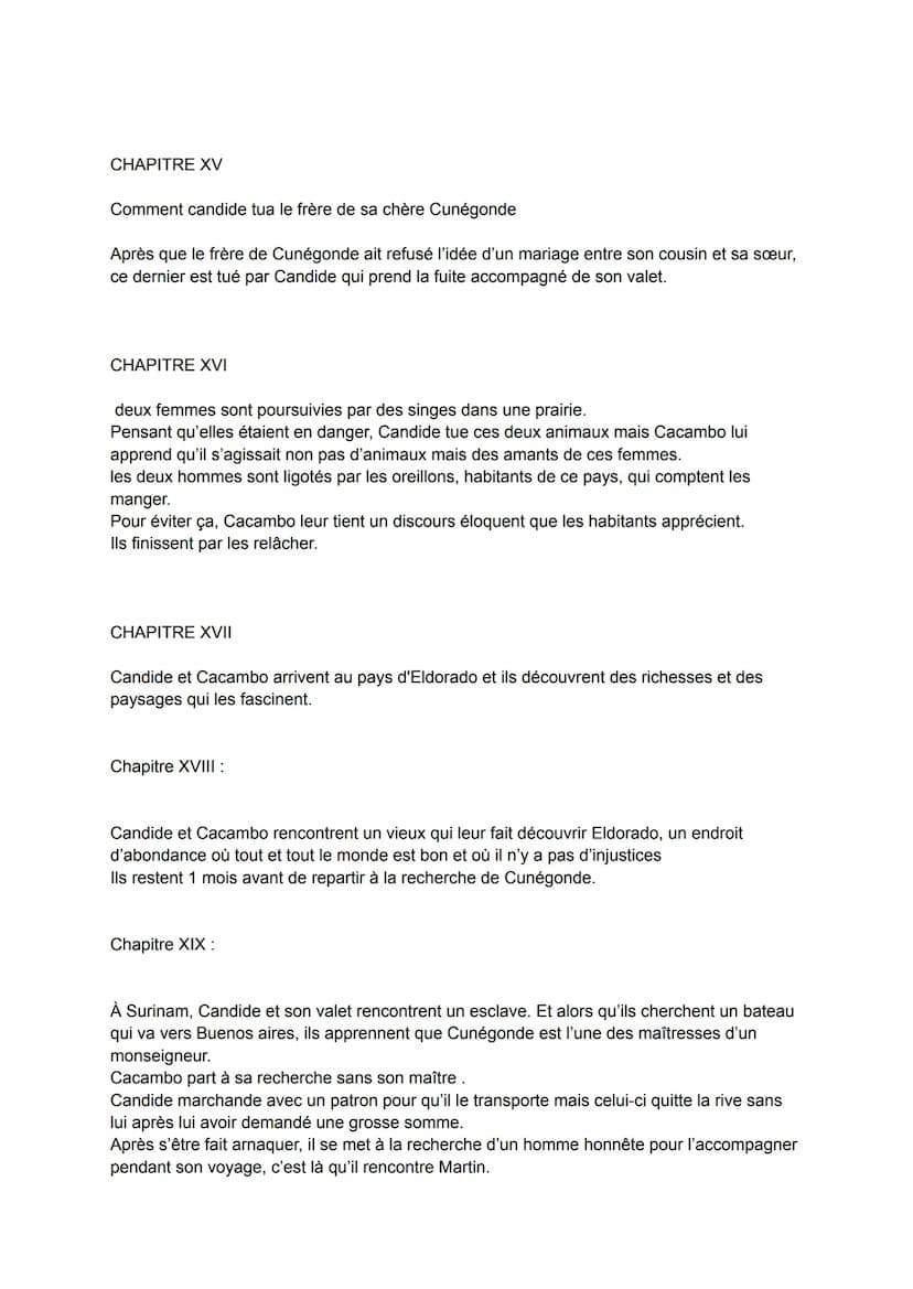quelle est l'importance de chaque épisode pour Candide. Vous vous demanderez également
quelles sont les dénonciations mises en place par Vol