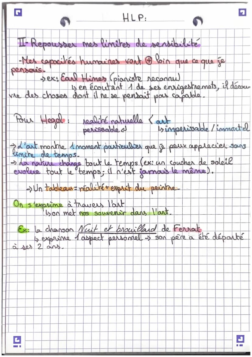 Date: Romantisme
→ corps = 5 sens
sensations
Corps
HLP:
des expressions de la sensibilité,
émotions & pluriel
langage &
Definitions:
sens:
(