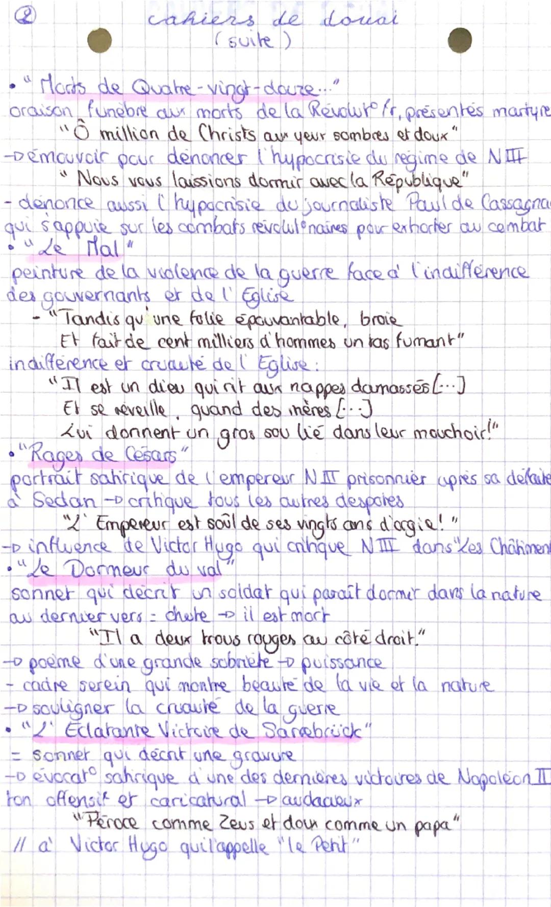 ④
cahiers de douai
• themes et citations.

Expression de la jeunesse : éveil des sentiments amoureux
• "Première soiree" scène de badingge a