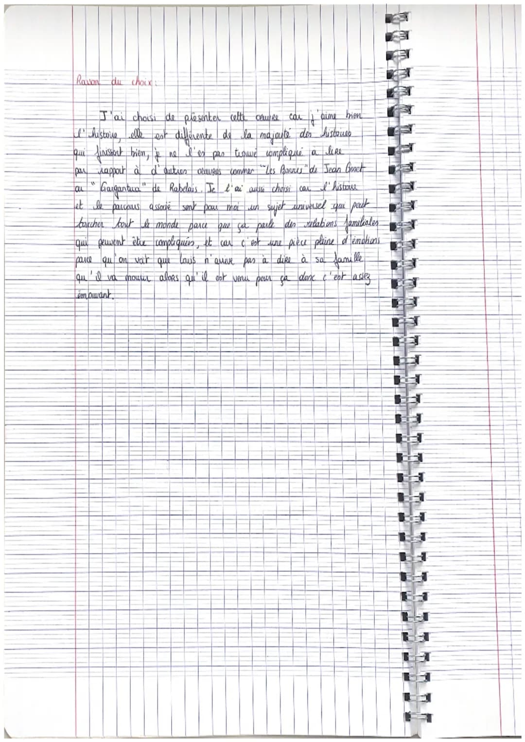 Phrase d'accroche
Pour I'entretien, j'ai choisi I ceuvre Juste la fin du
Monde de Jean Luc lagarce. C'est une seuvre du 20ème siècle
qui app