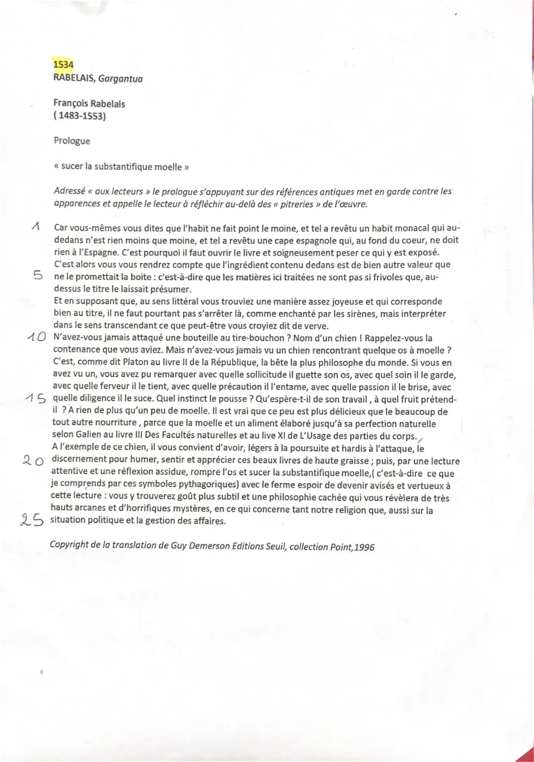 GAR Corgung A
Introduction :
Objet d'étude: La littérature d'idée du
16 ème au 21 ème siècle
Parcours: Pire et savoir
Mouvement : Humaniste
