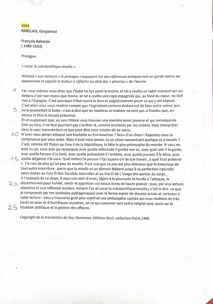 GAR Corgung A
Introduction :
Objet d'étude: La littérature d'idée du
16 ème au 21 ème siècle
Parcours: Pire et savoir
Mouvement : Humaniste
