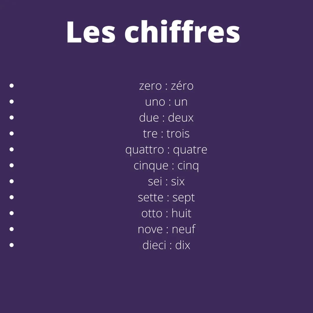
<p>Le vocabulaire de base en italien comprend des phrases et des mots couramment utilisés. Si vous souhaitez apprendre l'italien, voici que