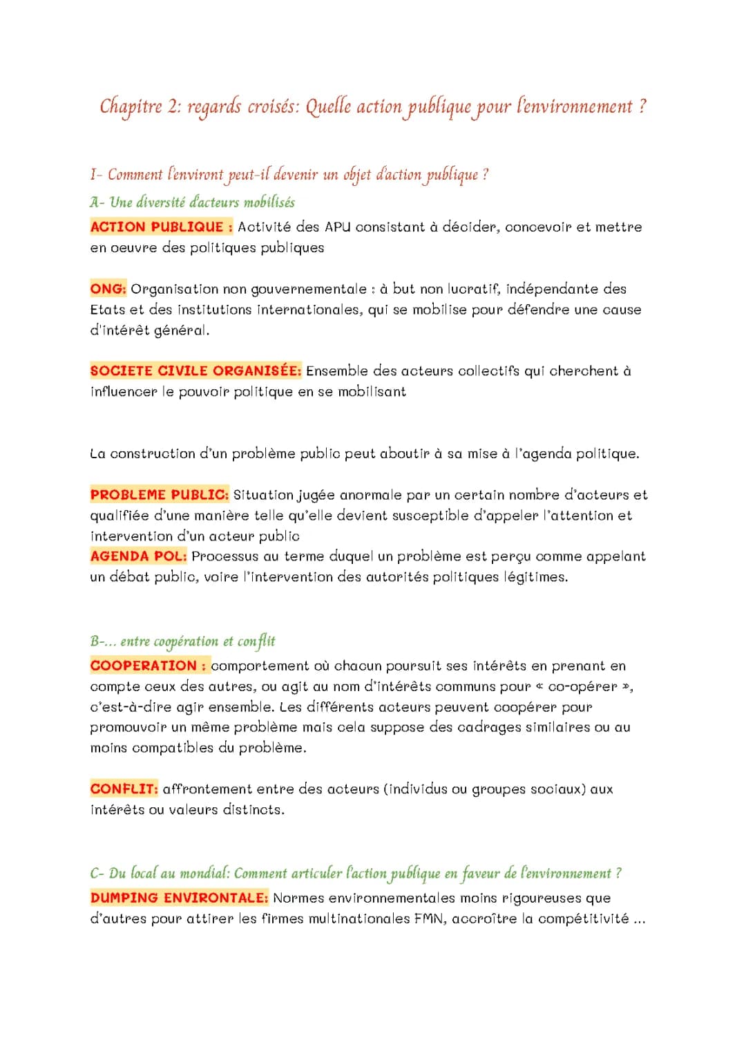 Quelle action publique pour l'environnement ?
