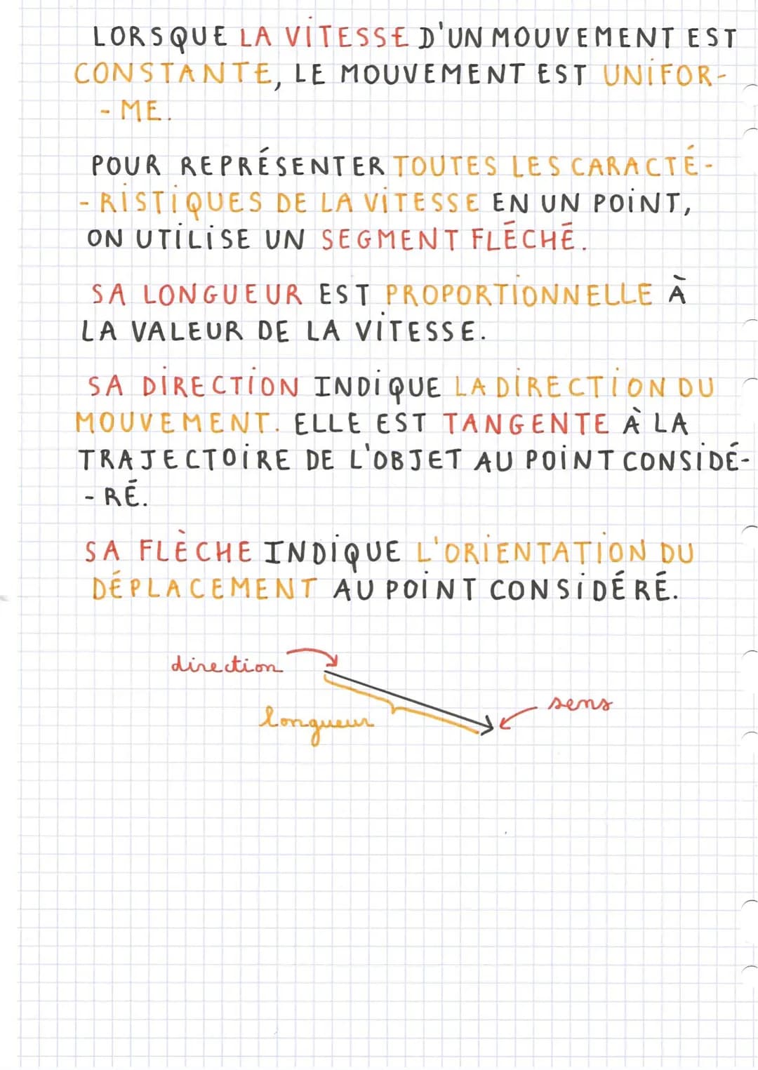Mouvement et vitesse
LE MOUVEMENT D'UN OBJET EST CARACTÉ-
· RISÉ PAR SA TRAJECTOIRE ET SA VITESSE.
LA TRAJECTOIRE EST L'ENSEMBLE DESPOSI-
·T