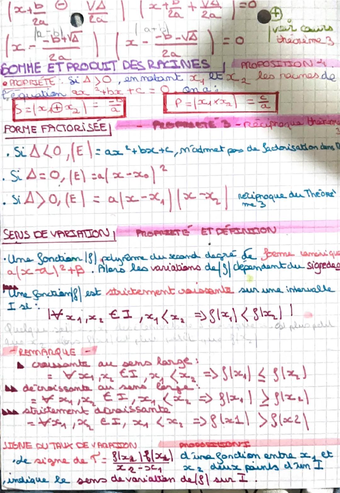 SPE
MATHS
Le Second Degré CHAP I
-DEFINITION I Fonction plynome du seond
degre
• Sait a bet & des réels déterminés, où a 40
On appelle Sonct