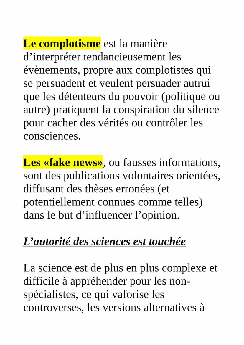 La défiance vis-à-vis de
l'information et de la science
De plus en plus d'informations sont
transmises par internet et les réseaux
sociaux.
