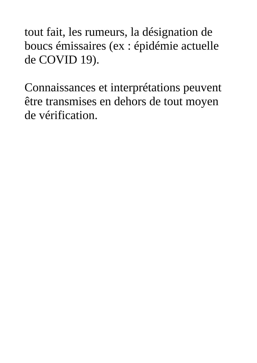 La défiance vis-à-vis de
l'information et de la science
De plus en plus d'informations sont
transmises par internet et les réseaux
sociaux.
