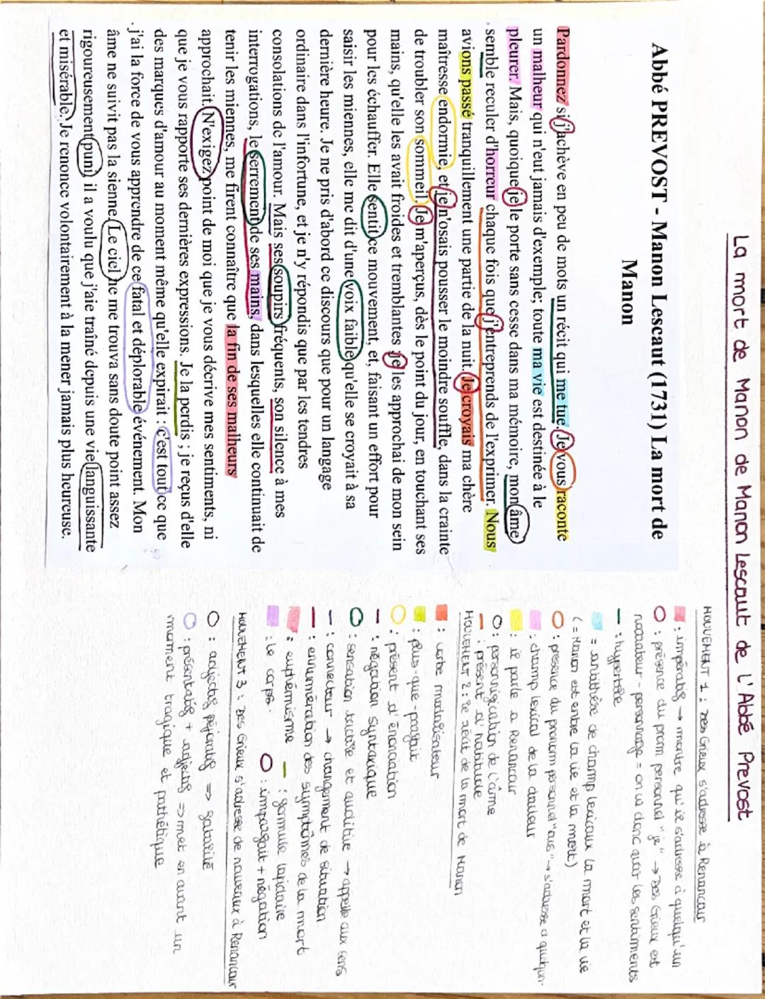 # Abbé PREVOST - Manon Lescaut (1731) La mort de Manon

## La mort de Manon de Lescaut de l'Abbé Prévost

**Pardonnez** si j'achève en peu d