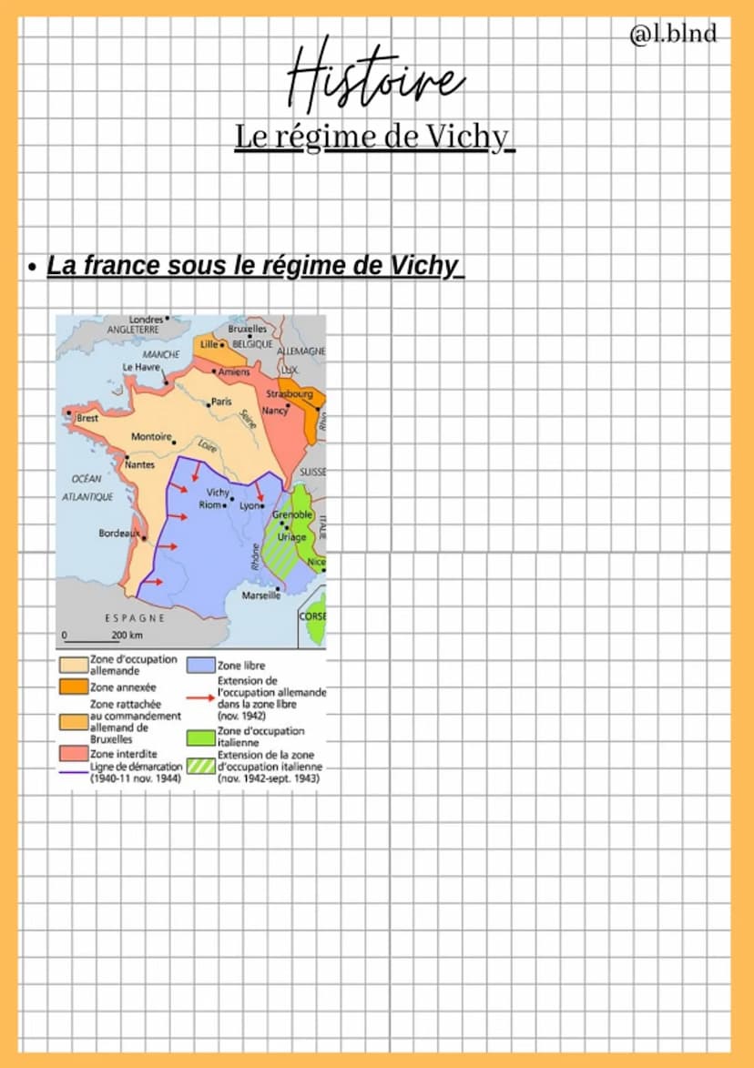 Histoire
Le régime de Vichy
Les dates clés
• Entrée en guerre de la France : 3 septembre 1939
• Invasion Allemande: 10 mai 1940
Le général D