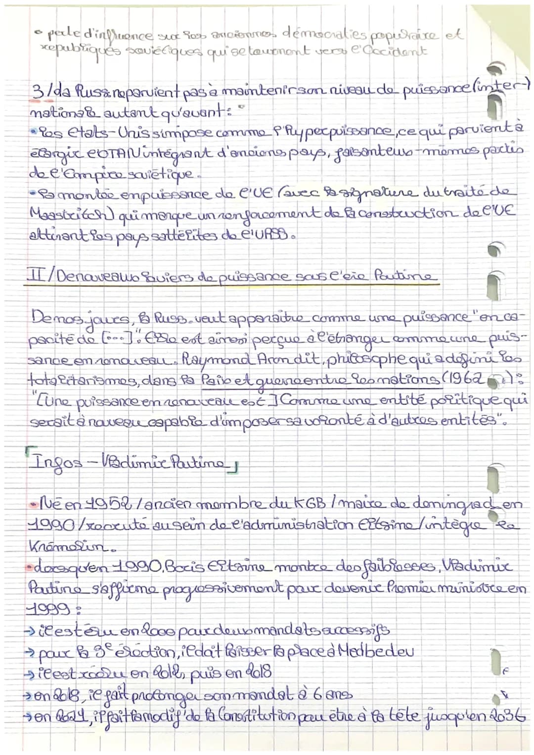 - HGGSP da Russie (1)
ar
1
1. Une puissance en reconstruction, fo Russie depuis 1994
Intro - def de puissance en renouveau (Raymond Aron);
c