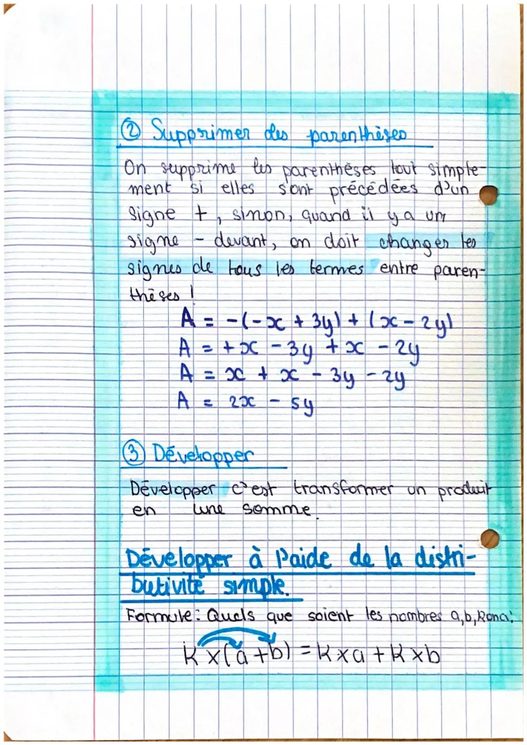 chap is
Nath

de Calcul litteral:
plévelopper et réduire une
expression littérale.

① Réduire une expression algébrique
Rédure une somme: Il
