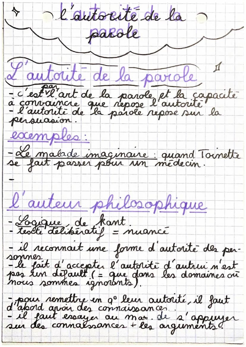 La
l'autorité de la
parole
force symbolique et sociale
l'autorite = rapport de force dissimulé.
- ce, que va faire l'autorité d'une parole,
